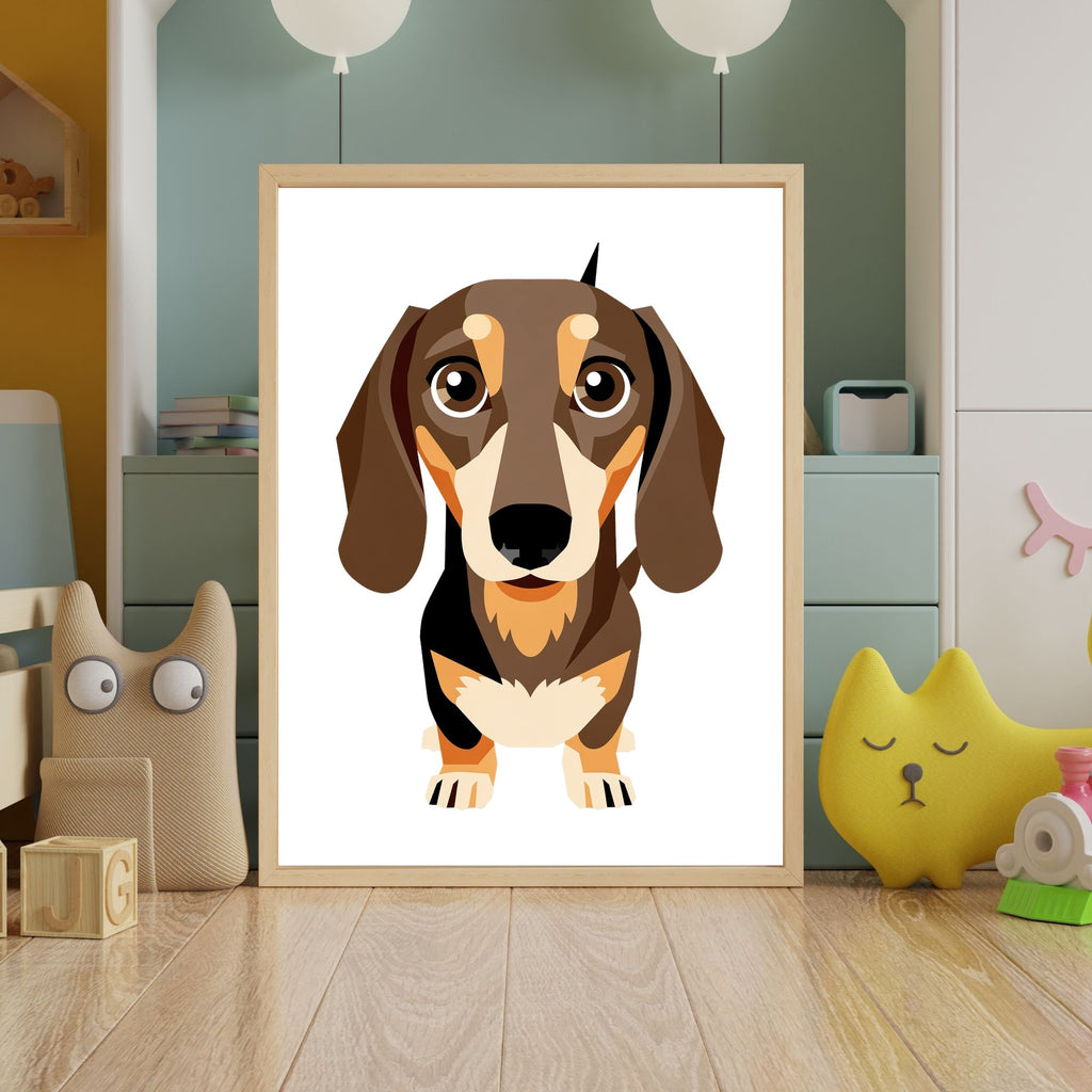 Bold Block Art Print - Framed Nursery Mockup