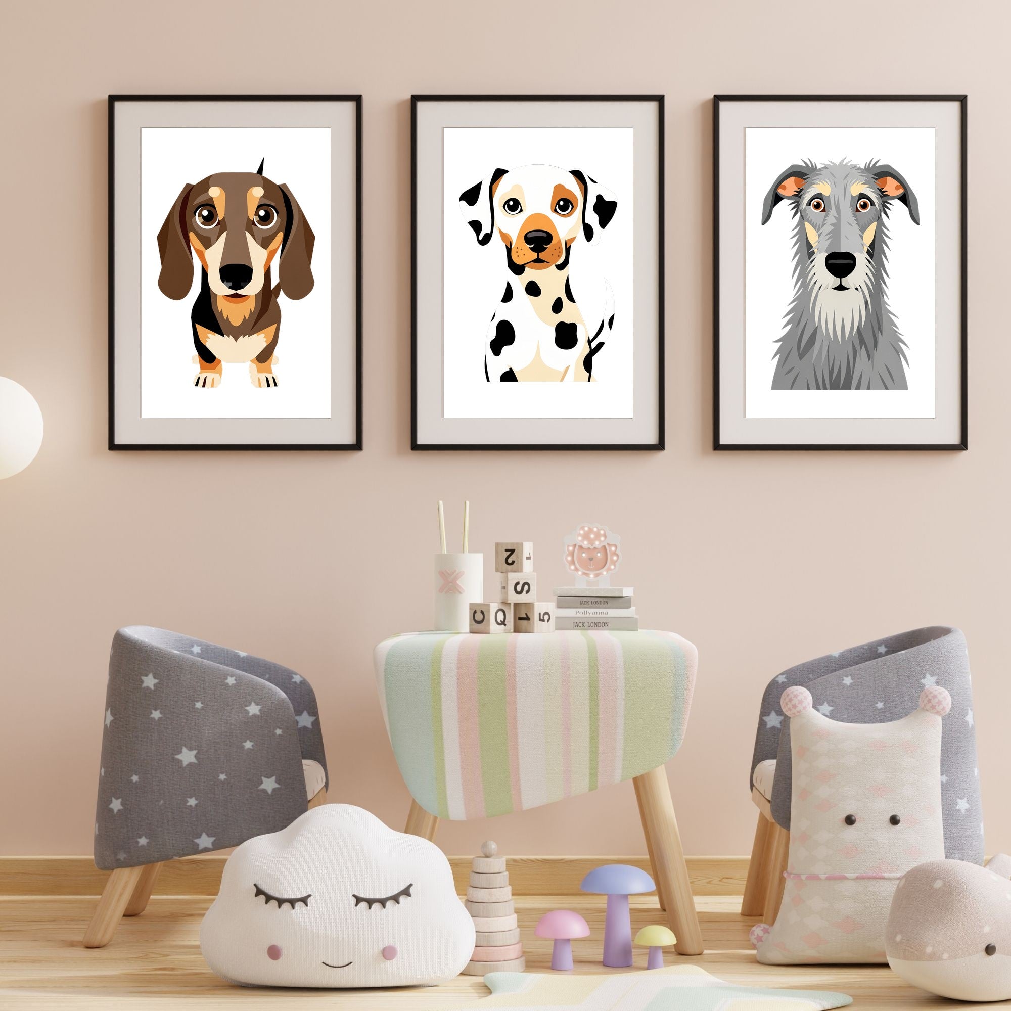 Bold Block Art Print - Framed Nursery Mockup