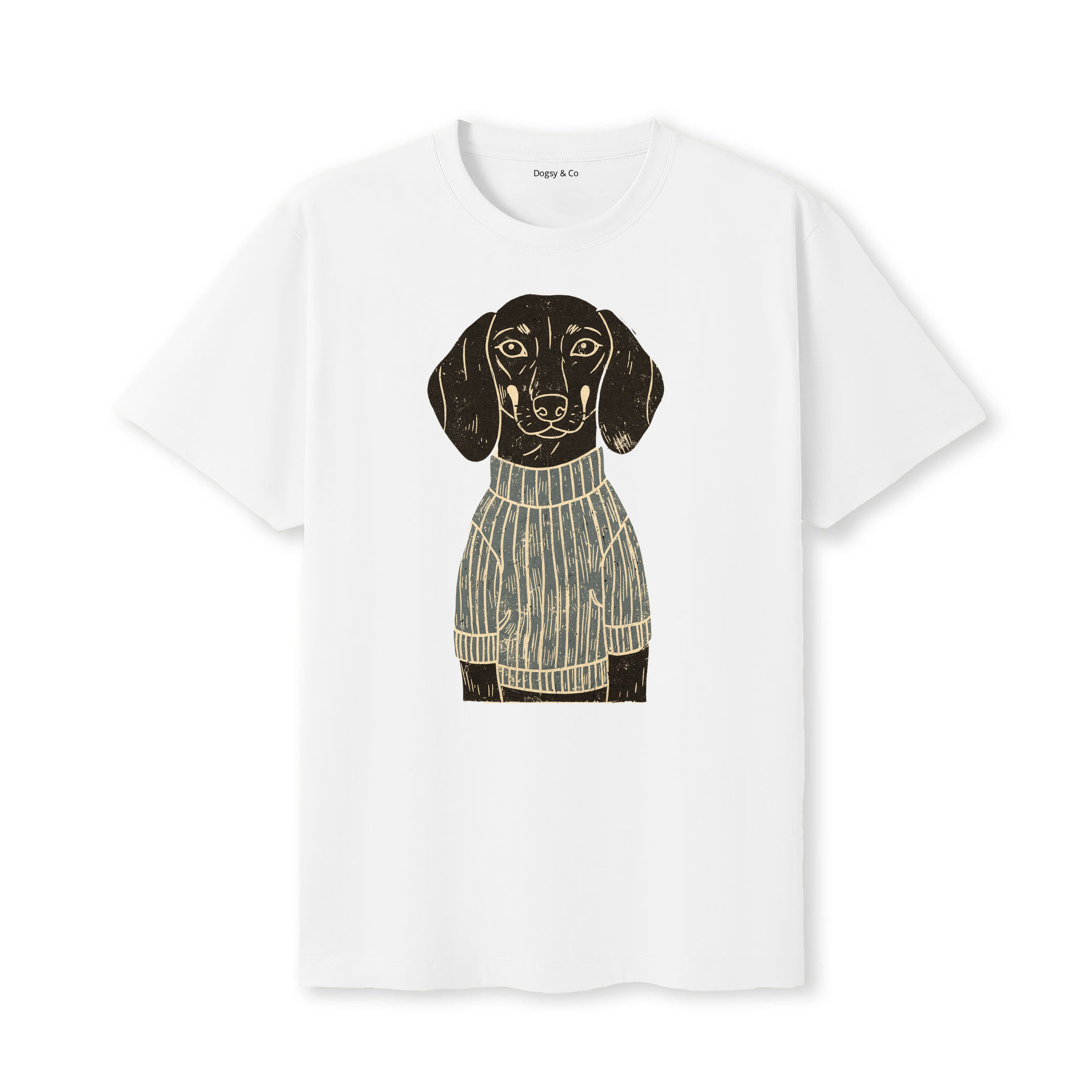 Dachshund Jumper Dog T-Shirt - White