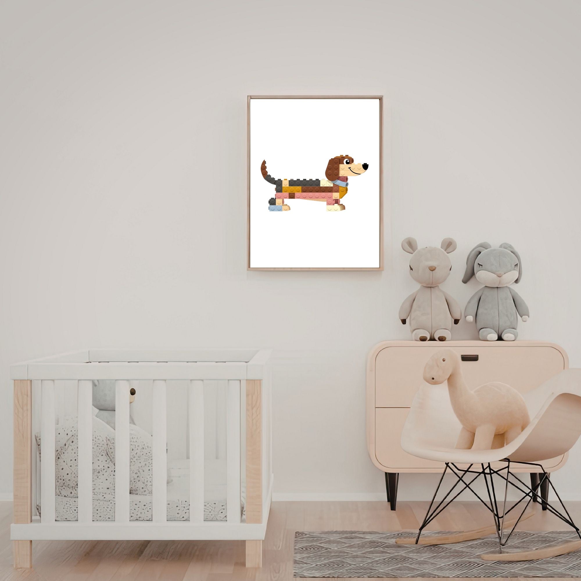 Dachshund Lego Dog - White