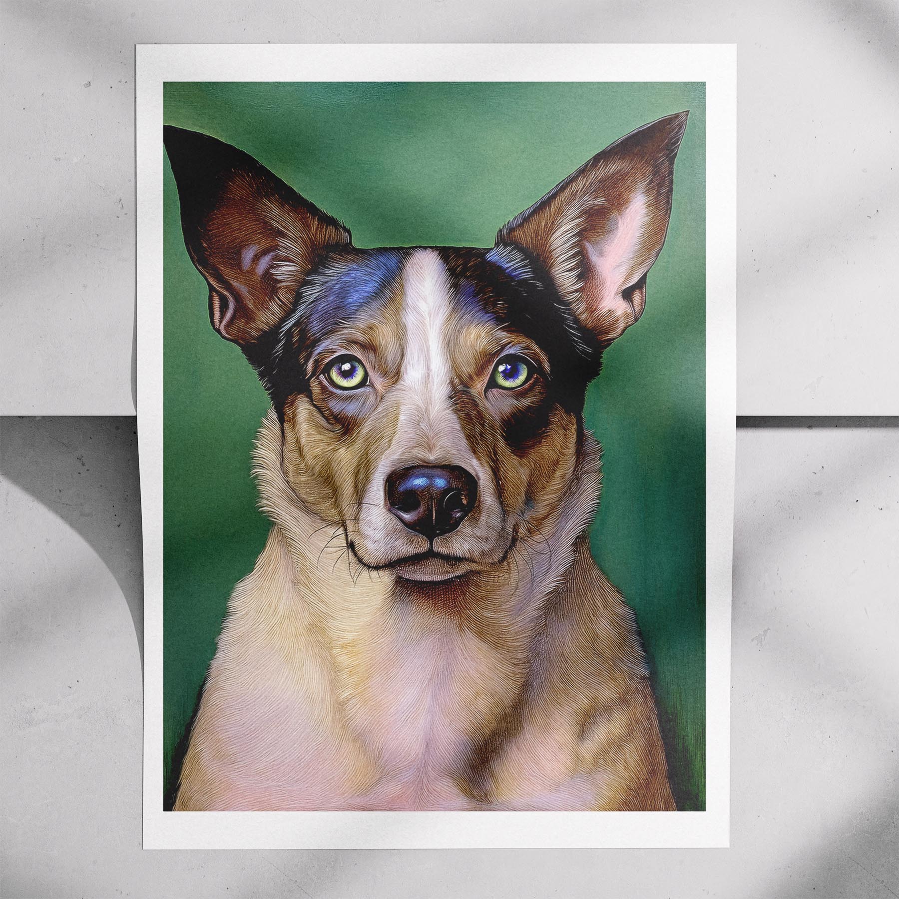 Cattle Dog Green Painted Series image 7