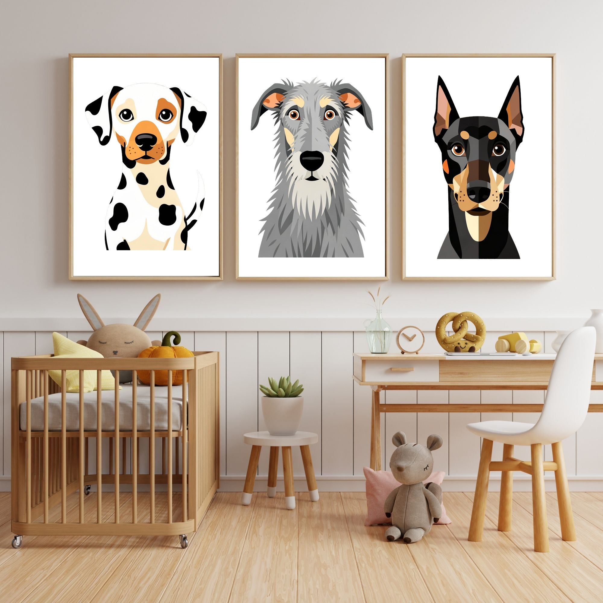 Bold Block Art Print - Framed Nursery Mockup