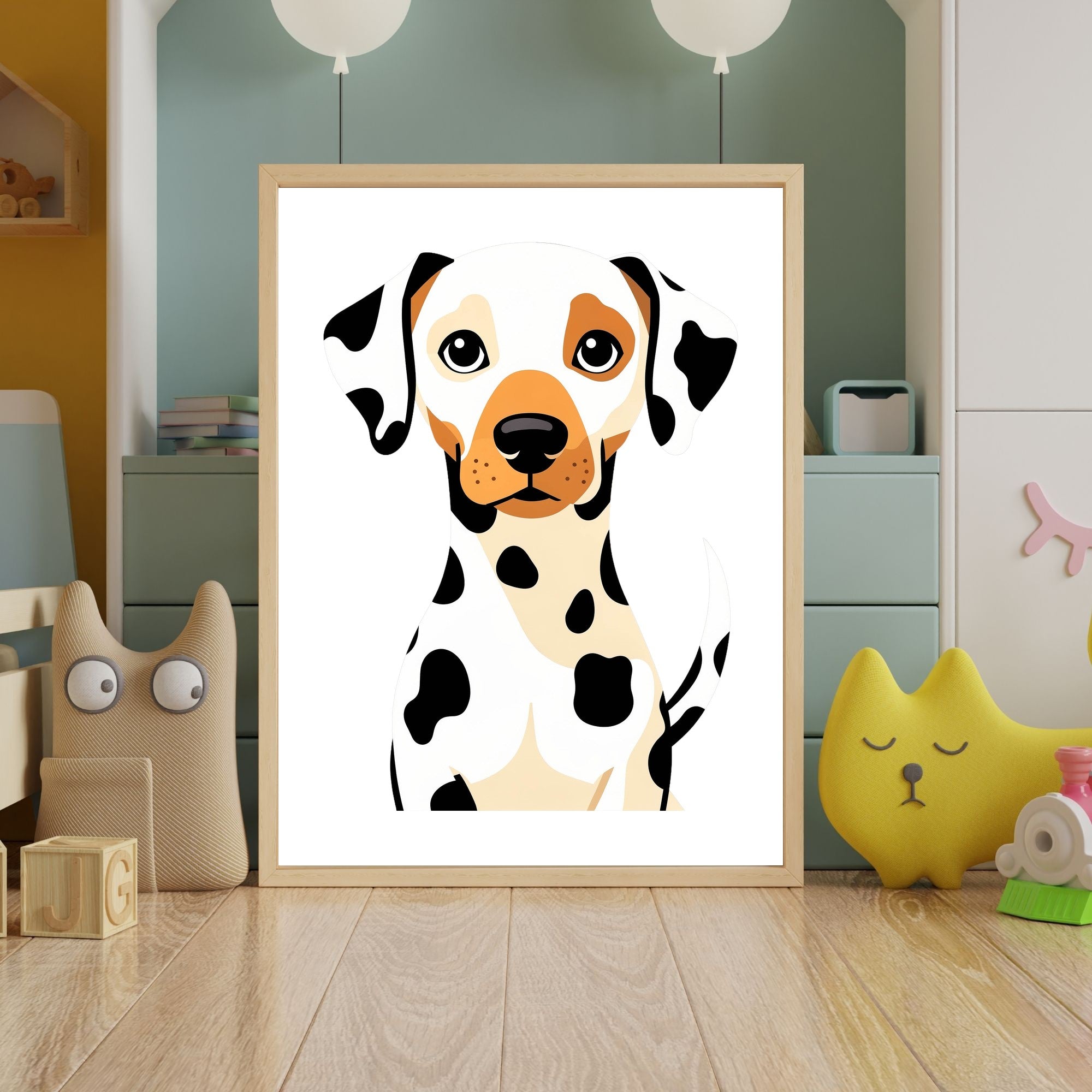 Bold Block Art Print - Framed Nursery Mockup