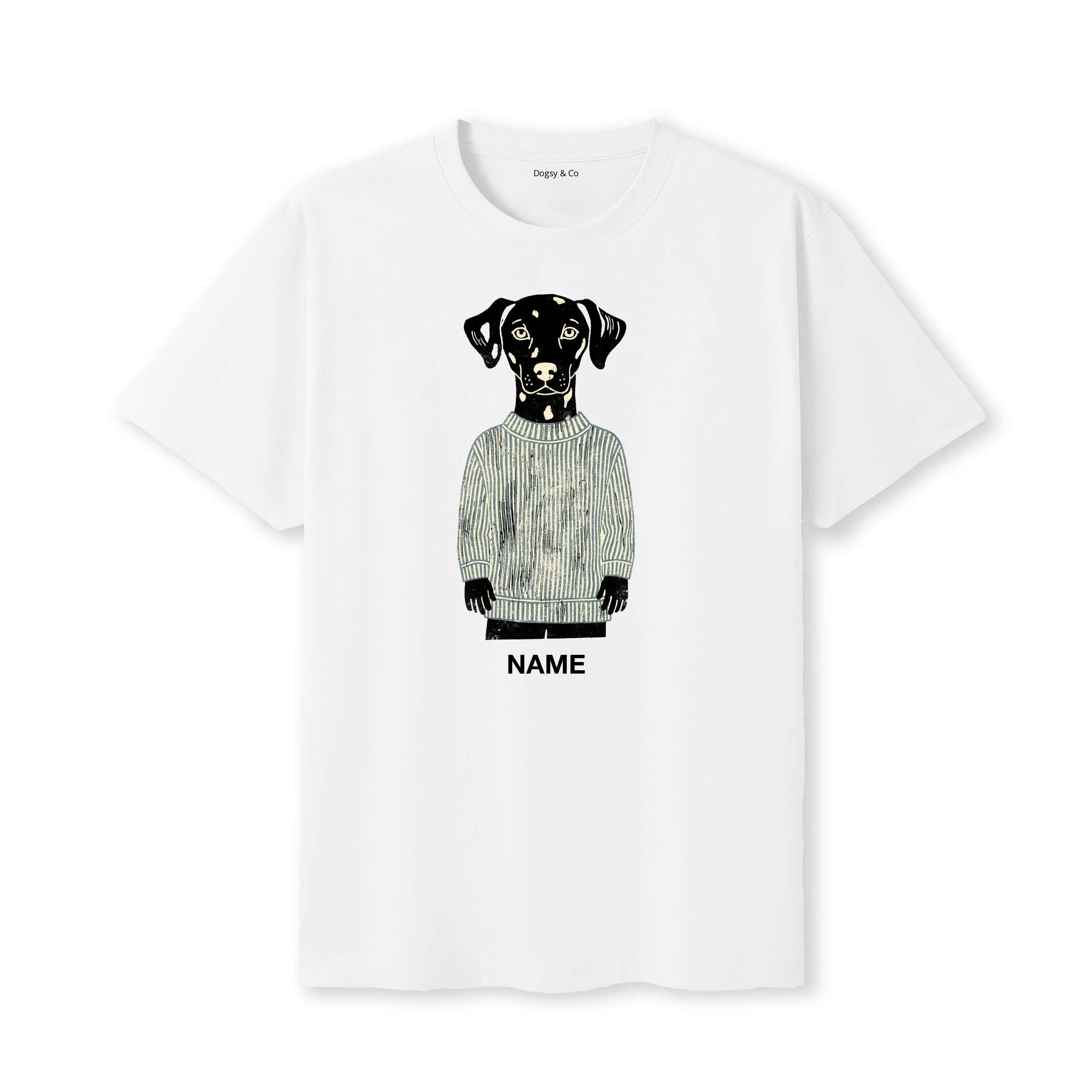Dalmatian Jumper Dog Custom T-Shirt - White