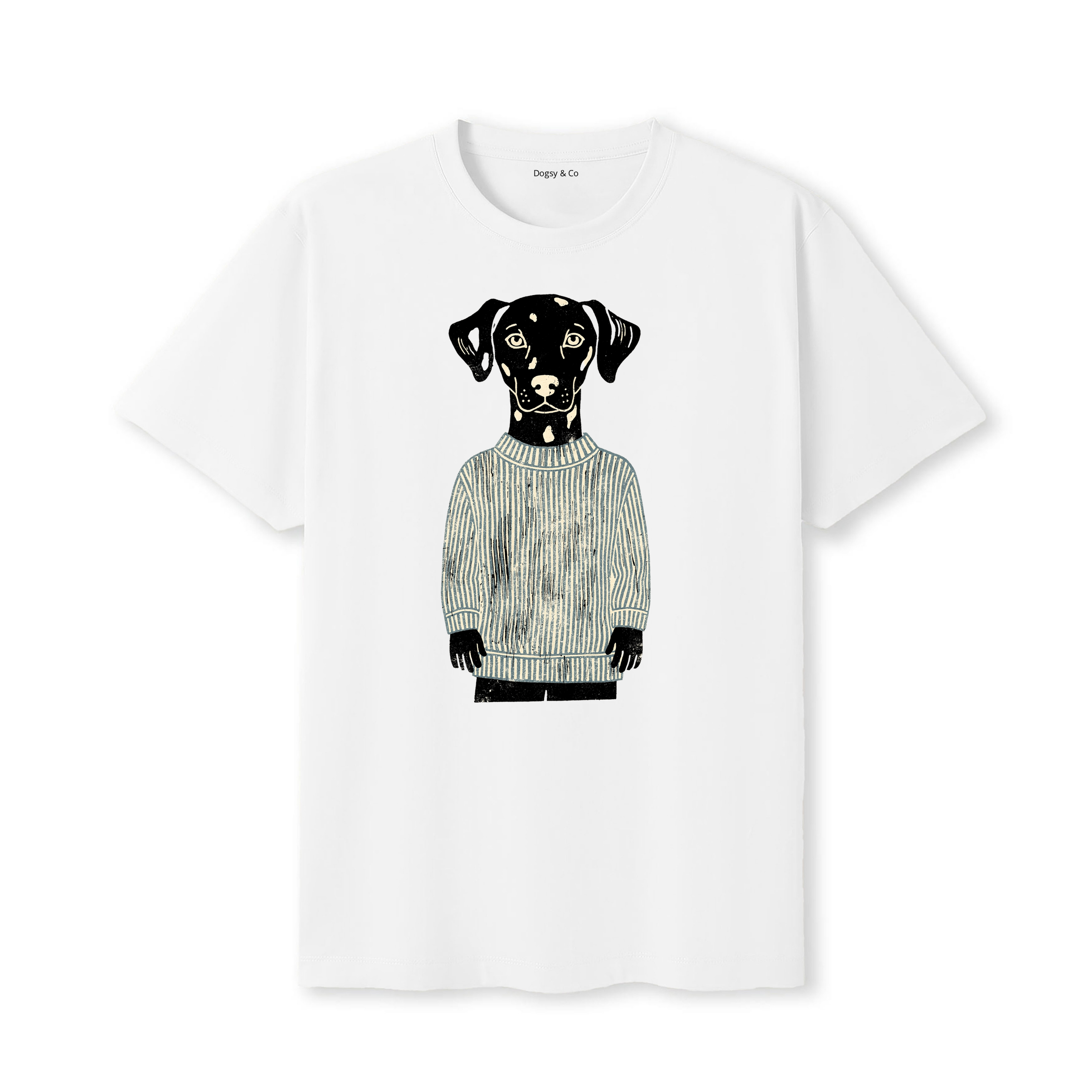 Dalmatian Jumper Dog T-Shirt - White