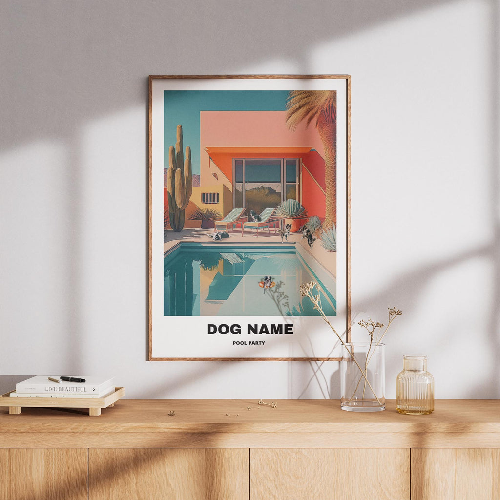 Border Collie Custom Pool Party WITH TEXT image 8