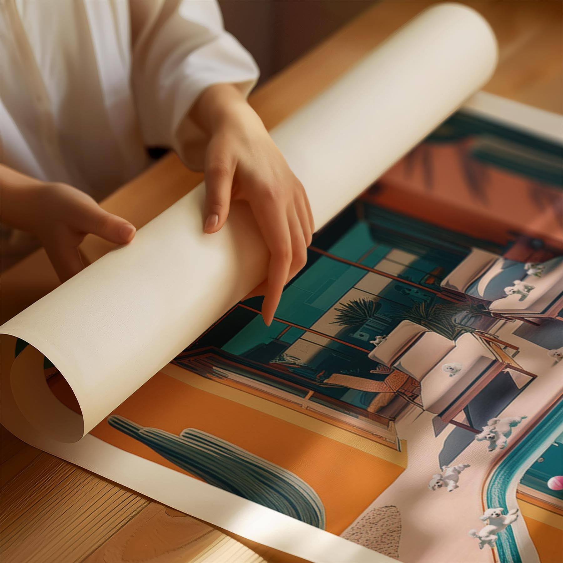 Bichon Frise Custom Pool Party WITH TEXT image 1