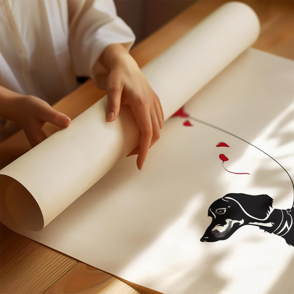 Dachshund DOGSY Series inspired by the Art of Banksy with text Dogsy image 1