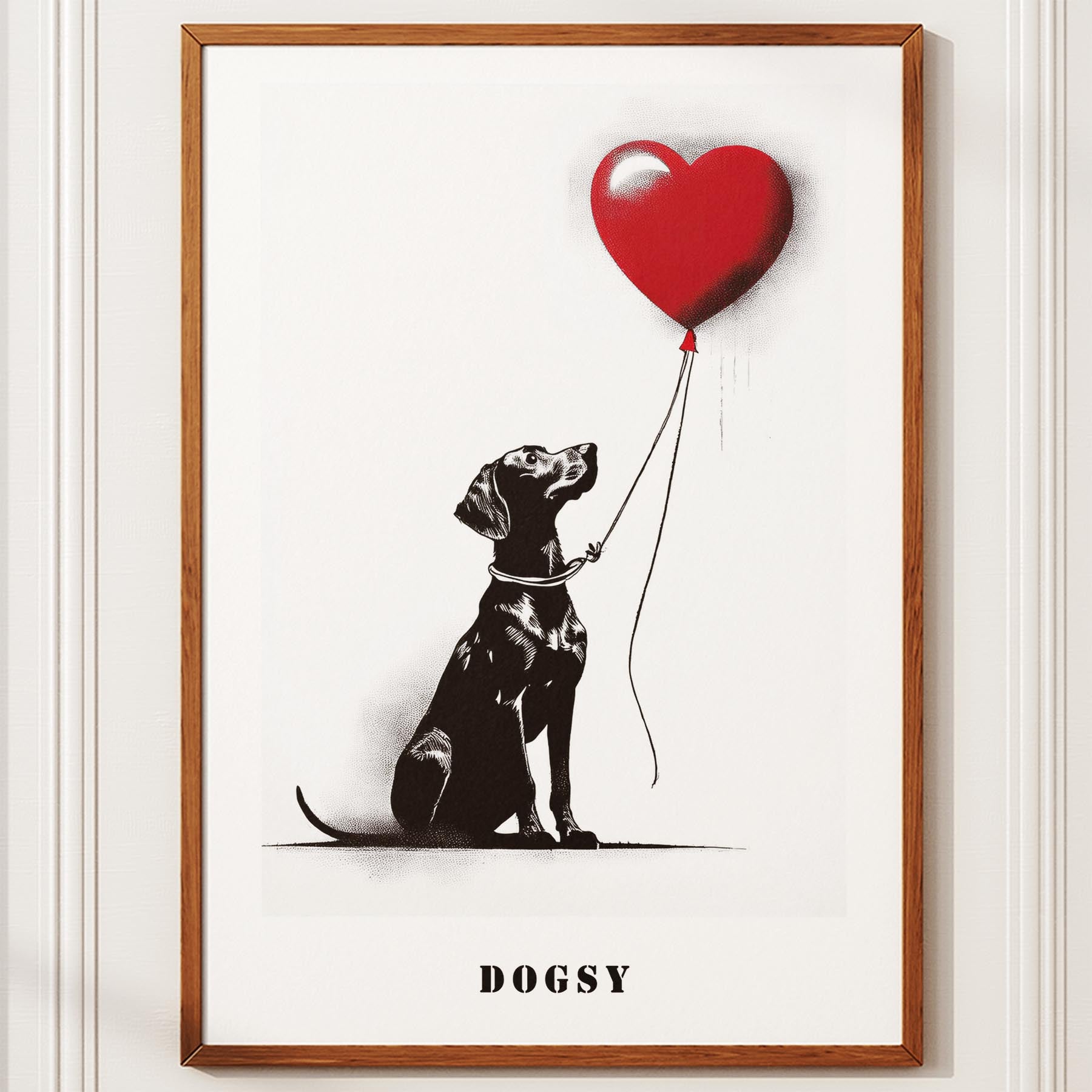 Rhoedesian Ridgeback DOGSY Series inspired by the Art of Banksy with text Dogsy image 10