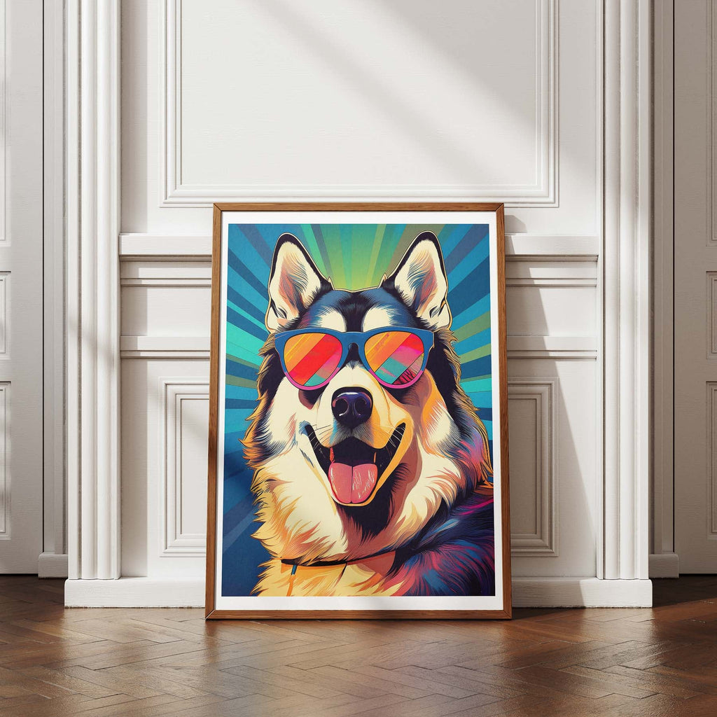 Alaskan Malamute In Colourful Sunnies 2 image 4