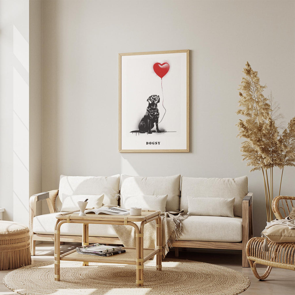 Neapolitan Mastiff DOGSY Series inspired by the Art of Banksy with text Dogsy image 2