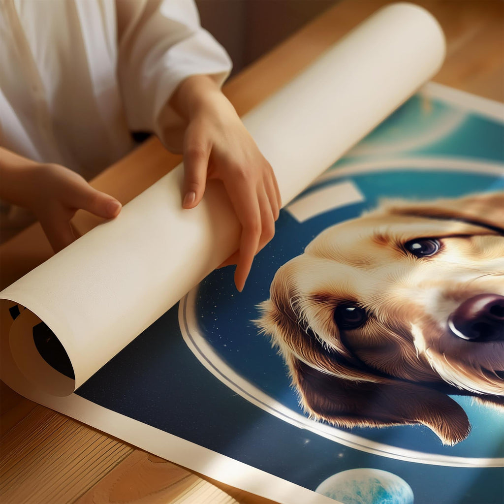 Irish Wolfhound Astronaut Dog Series with Text Astro Dog image 1