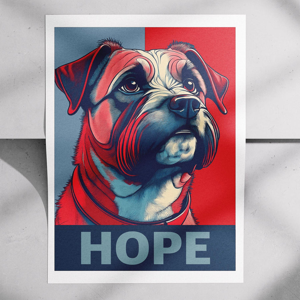 Border Terrier HOPE Series Inspired by the Obama Poster image 7