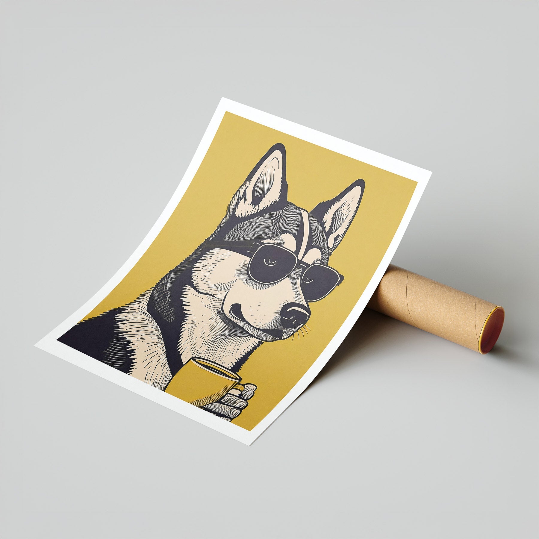 Siberian Husky Chillin Coffee Dog image 7