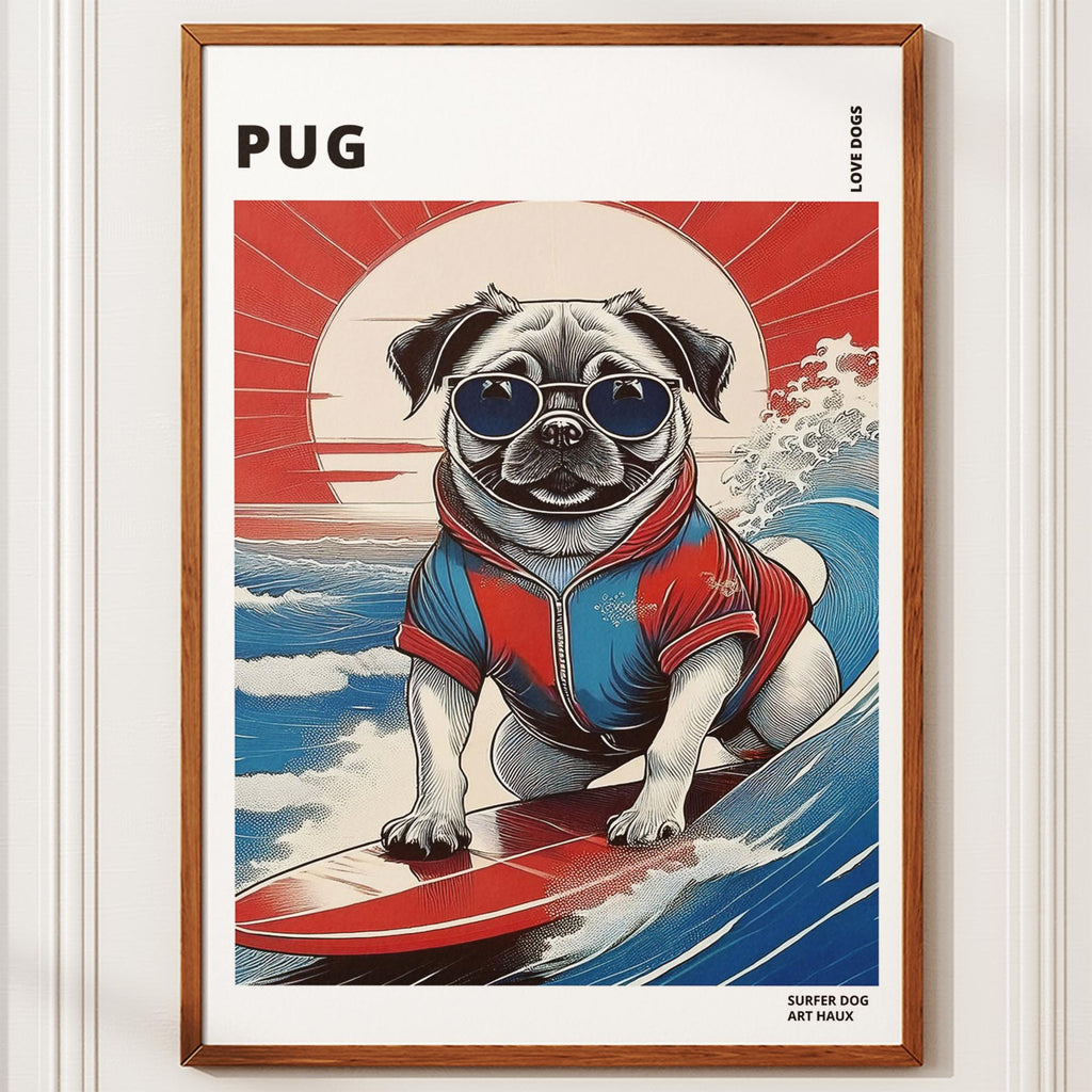 Pug Hokosai Surfer Dogs 2 image 10