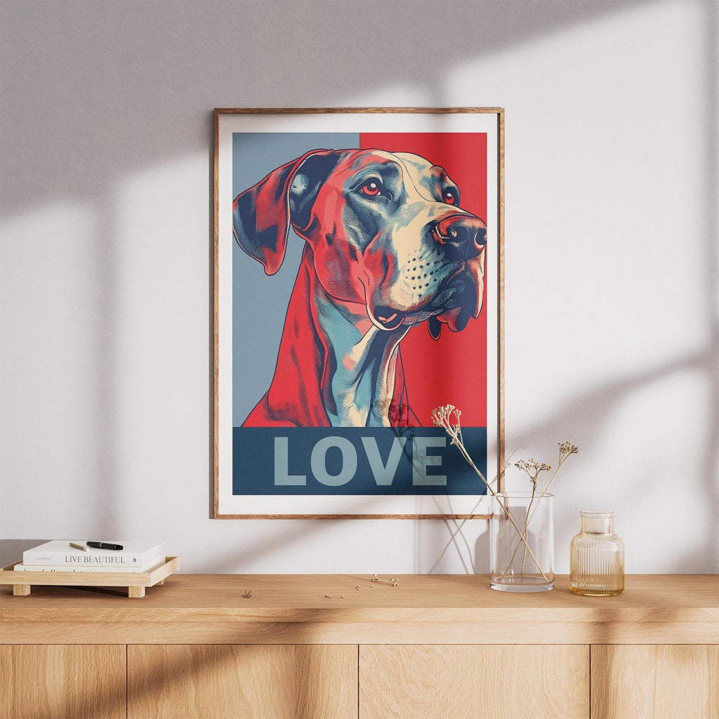 Great Dane LOVE Series Inspired by the Obama Poster image 8