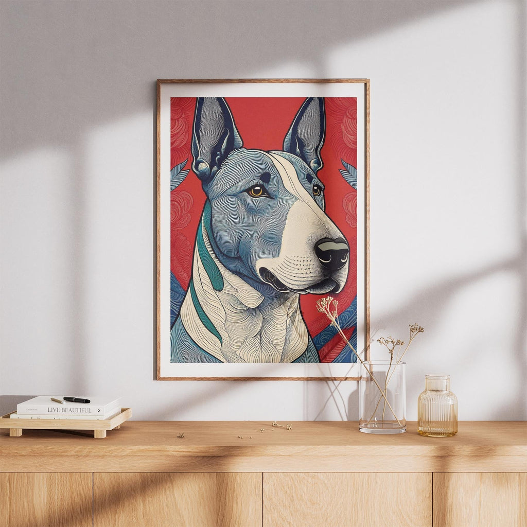 Bull Terrier Hokusai Japanese Inspired Dog Series 5 image 8