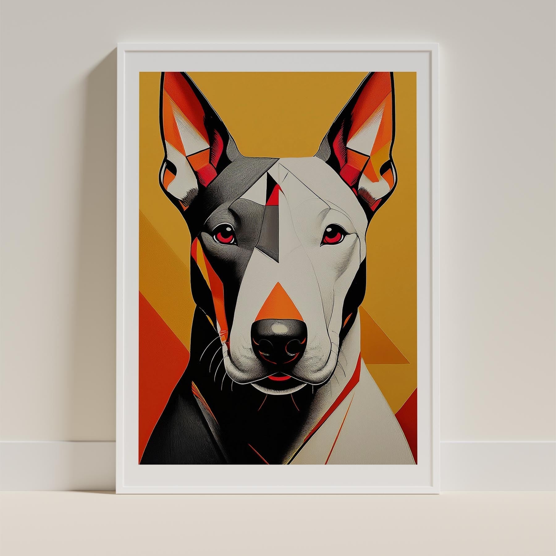 Bull Terrier Geometric Orange Series image 9