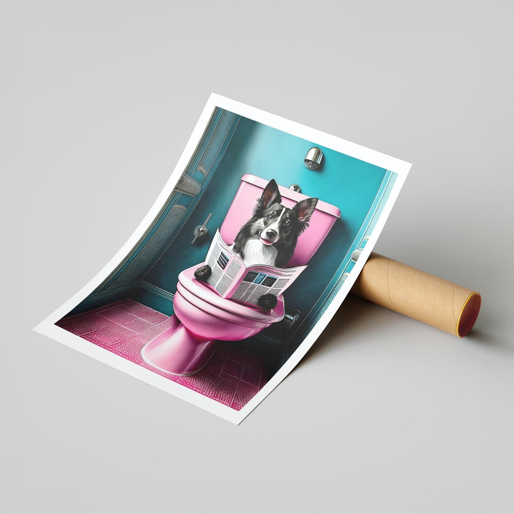 Rough Smooth Collie Toilet Dogs PInk and Turquise image 6