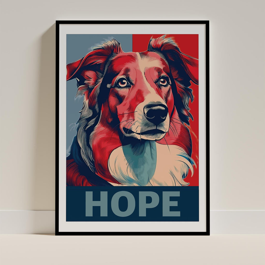 Rough Smooth Collie HOPE Series Inspired by the Obama Poster image 0