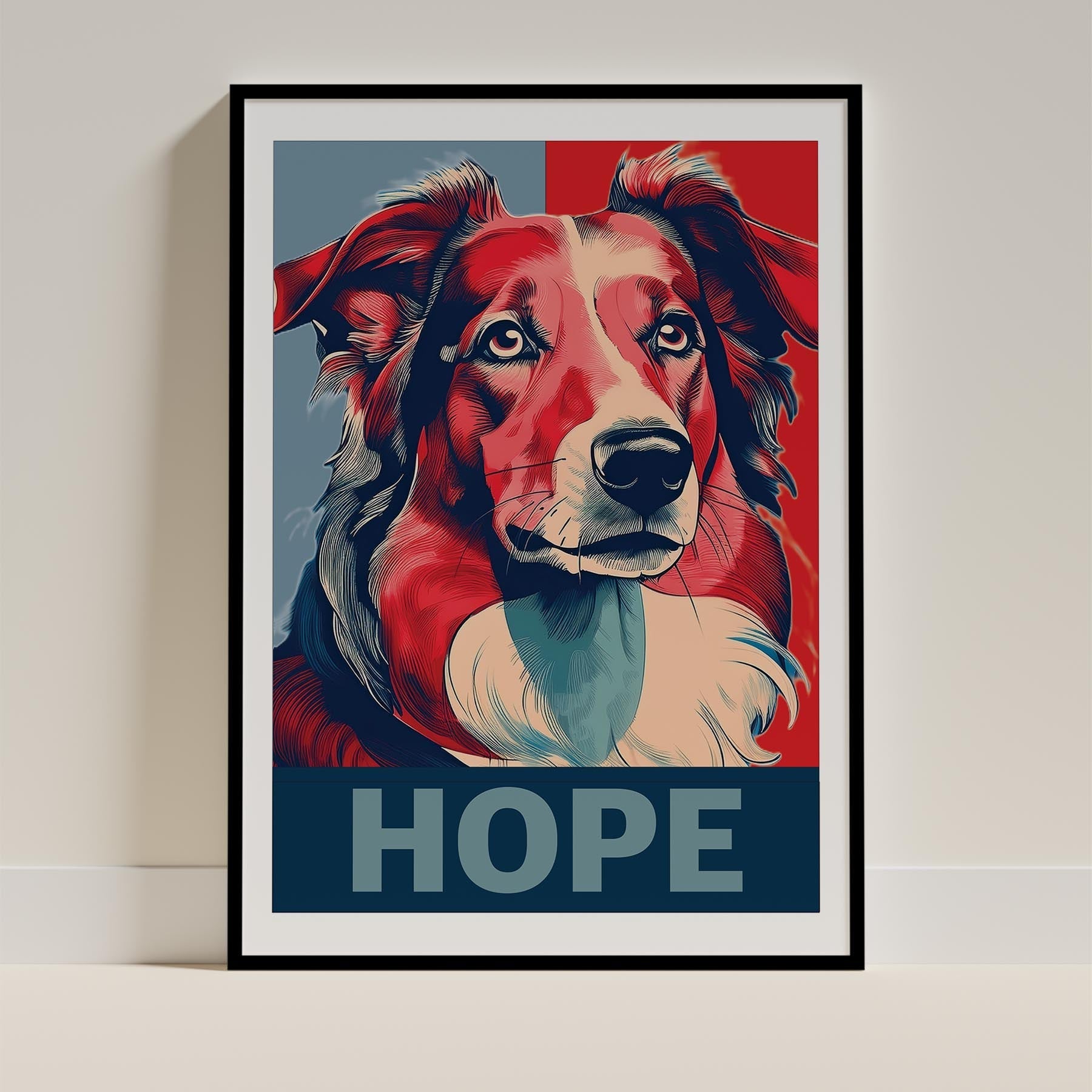 Rough Smooth Collie HOPE Series Inspired by the Obama Poster image 0