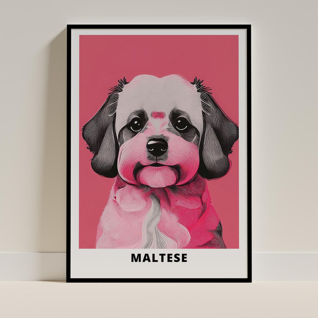 Maltese Pink and Black Dog Series 1 image 0