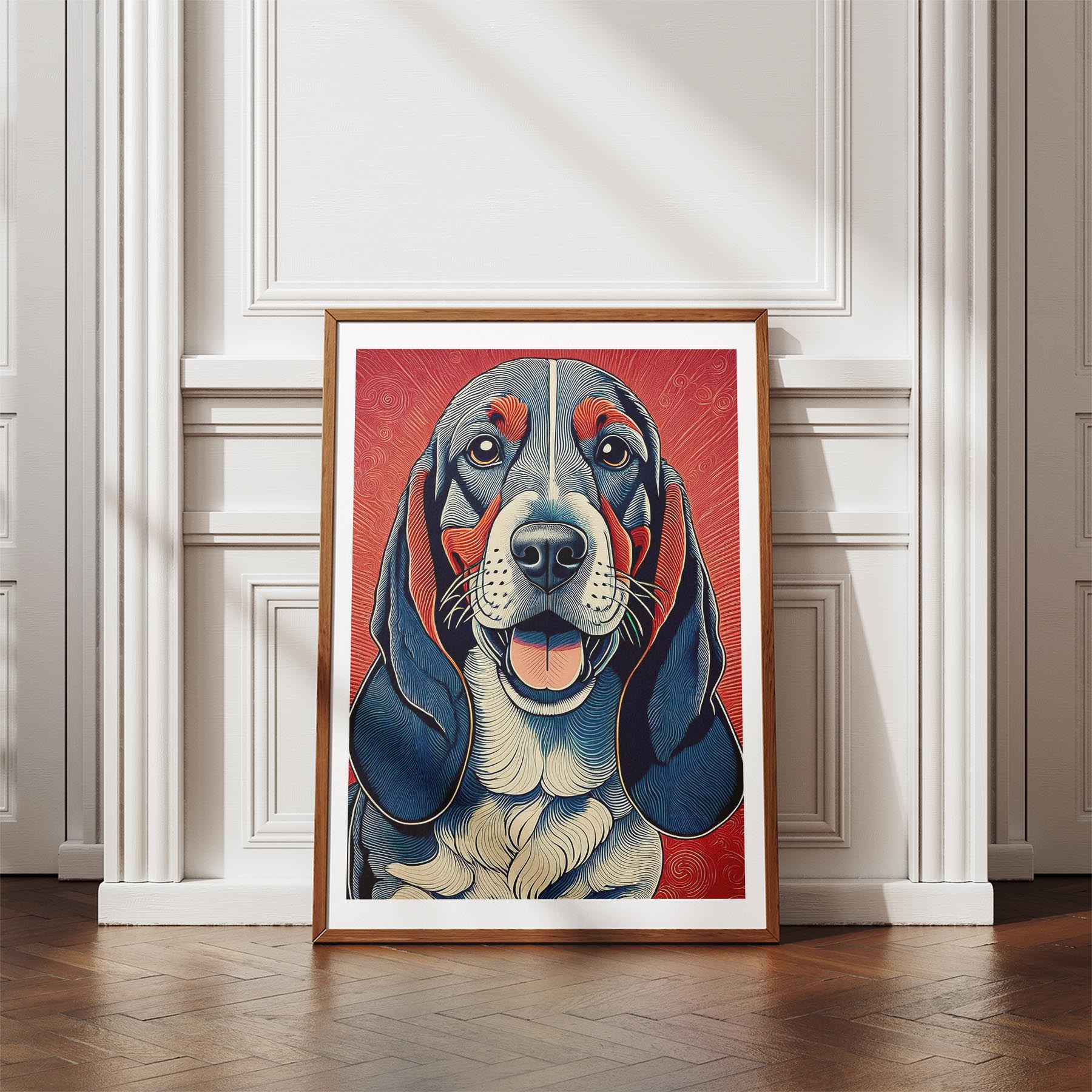 Basset Hound Hokusai Japanese Inspired Dog Series image 4