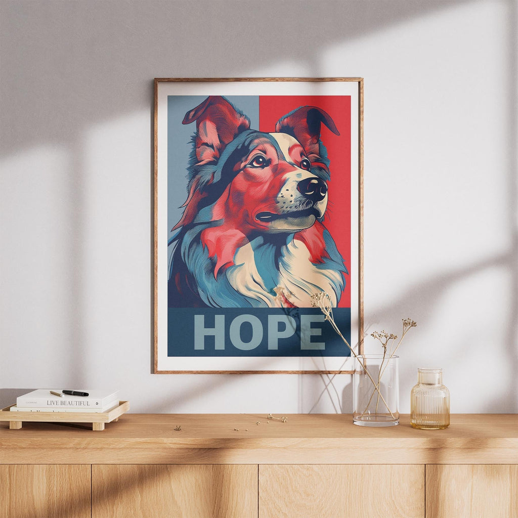 Shetland Sheepdog HOPE Series Inspired by the Obama Poster image 8
