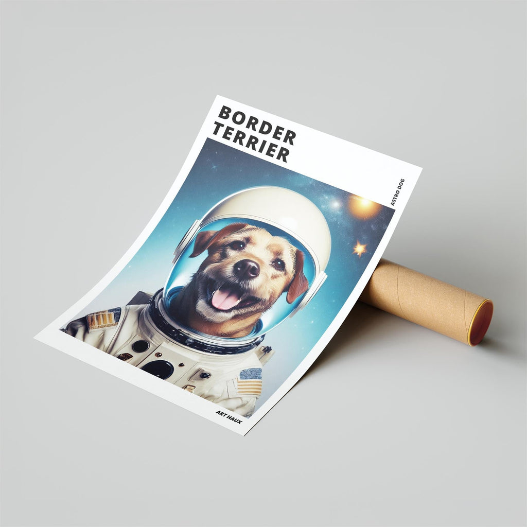 Border Terrier Astronaut Dog Series with Text Astro Dog image 6