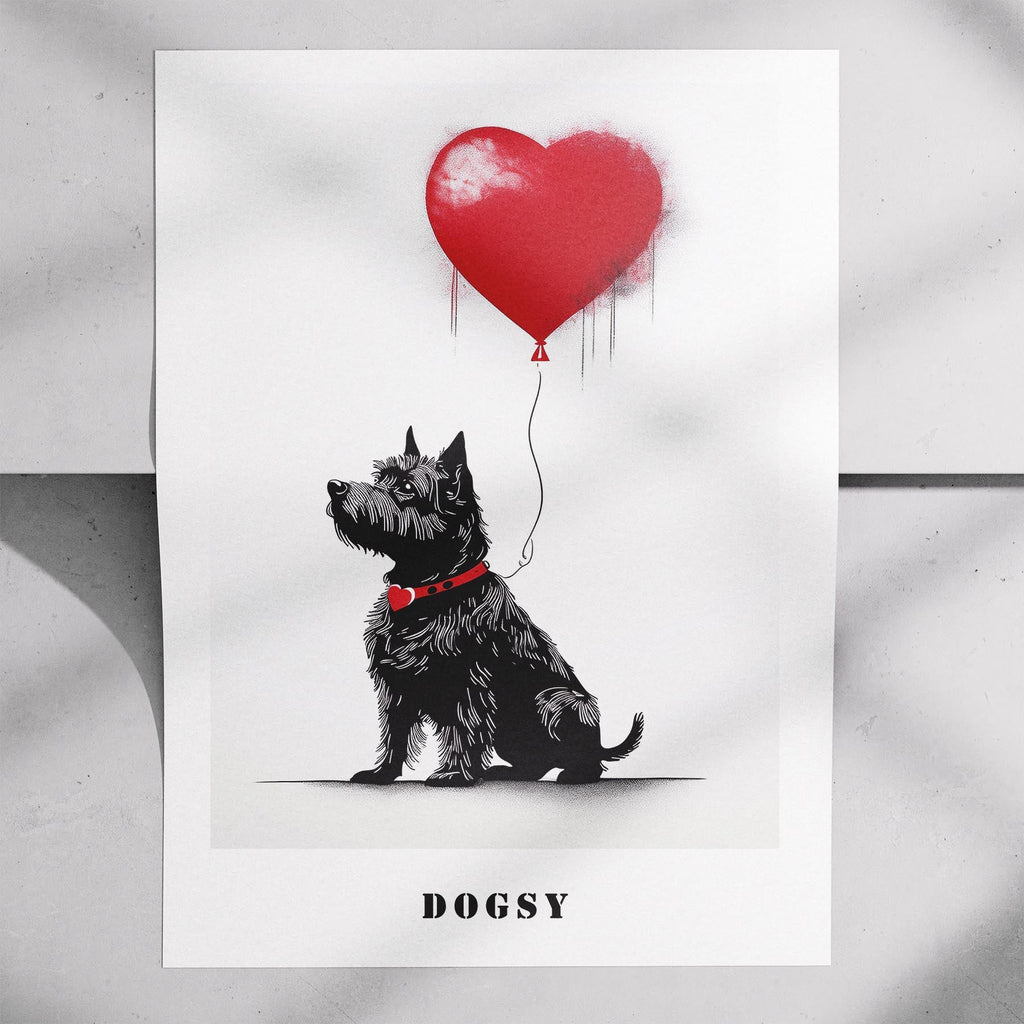 Australian Terrier DOGSY Series inspired by the Art of Banksy with text Dogsy image 7