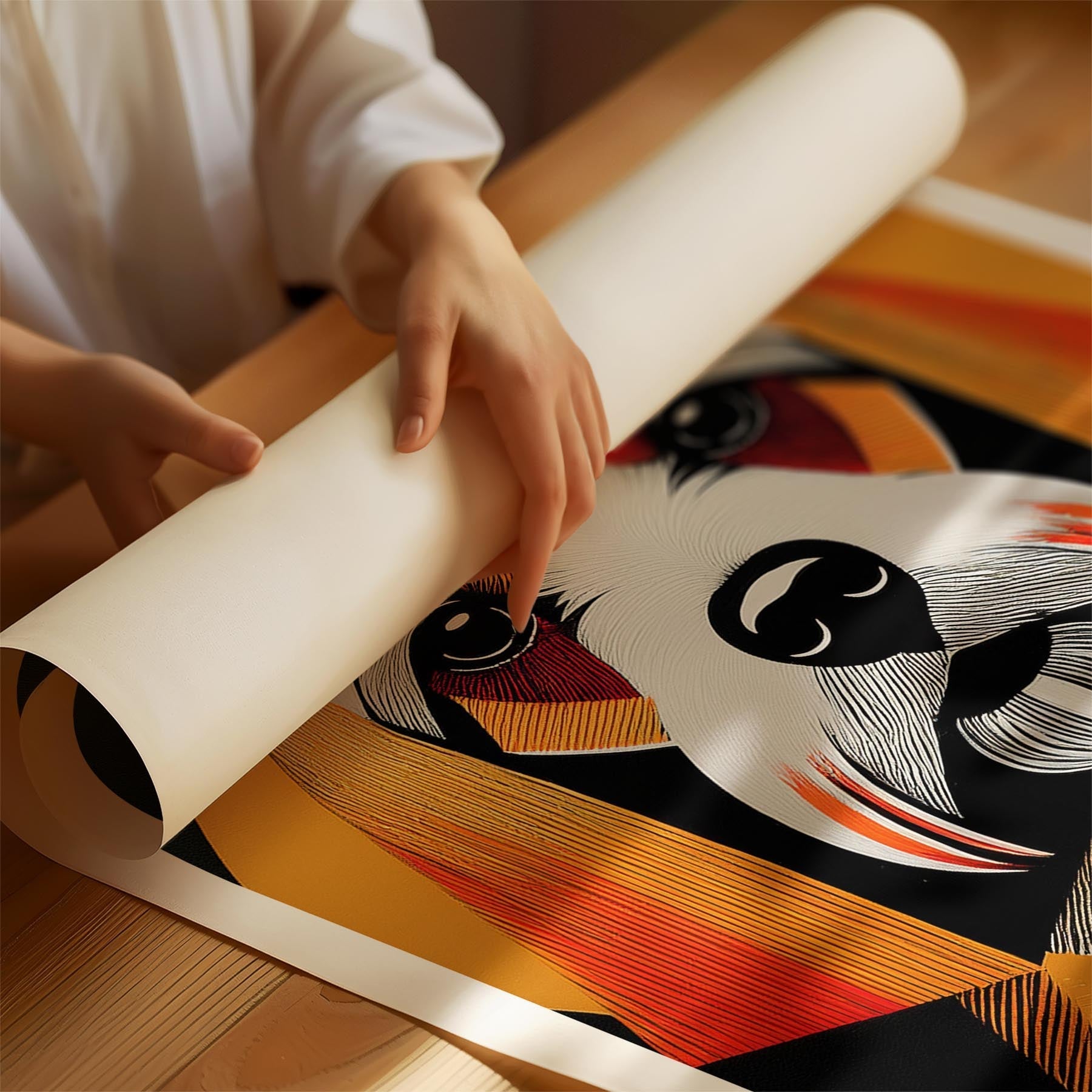 Maltese Geometric Orange Series image 1