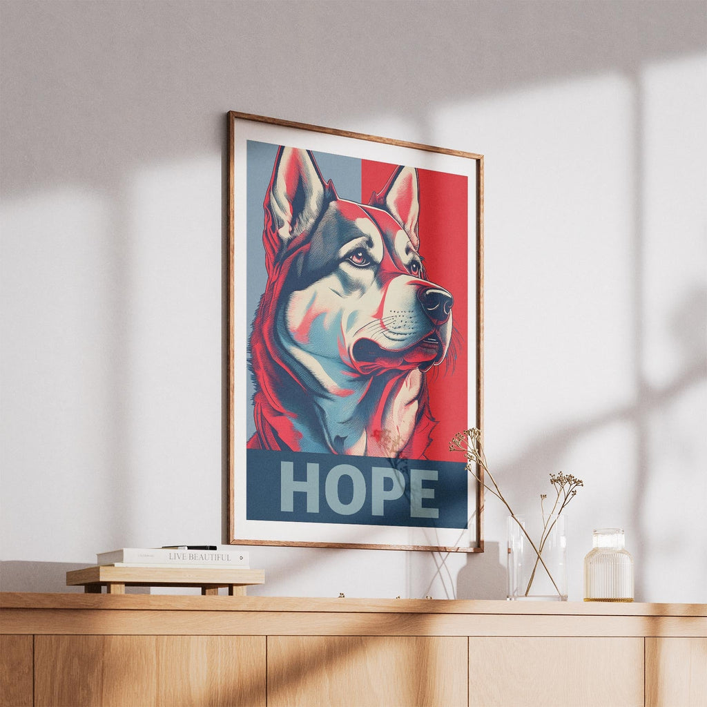 Alaskan Malamute HOPE Series Inspired by the Obama Poster image 5