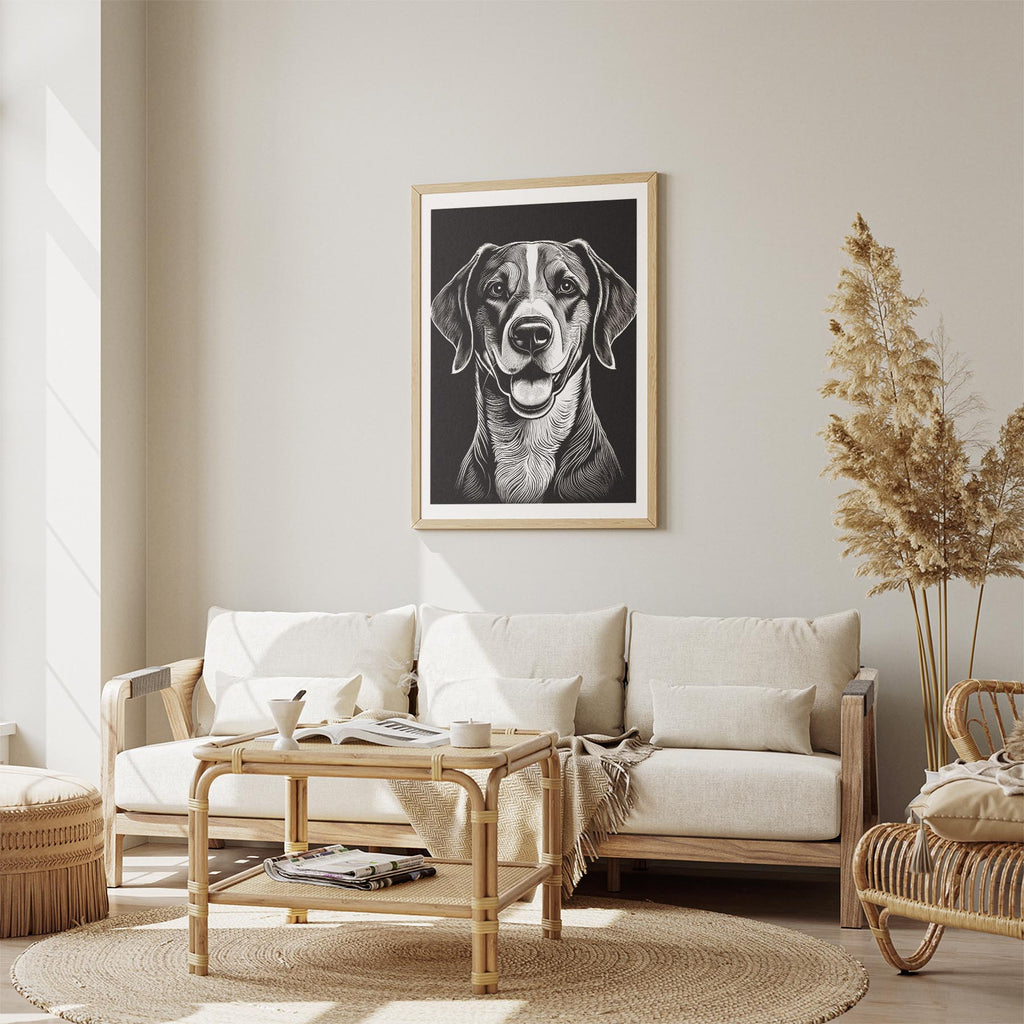 English Pointer Line Dog Series in Black and White image 2