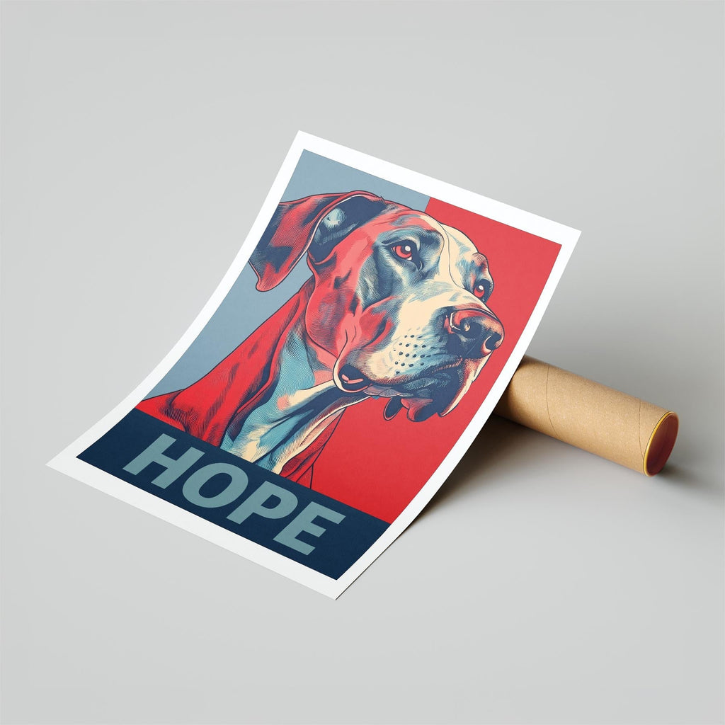 Great Dane HOPE Series Inspired by the Obama Poster image 6