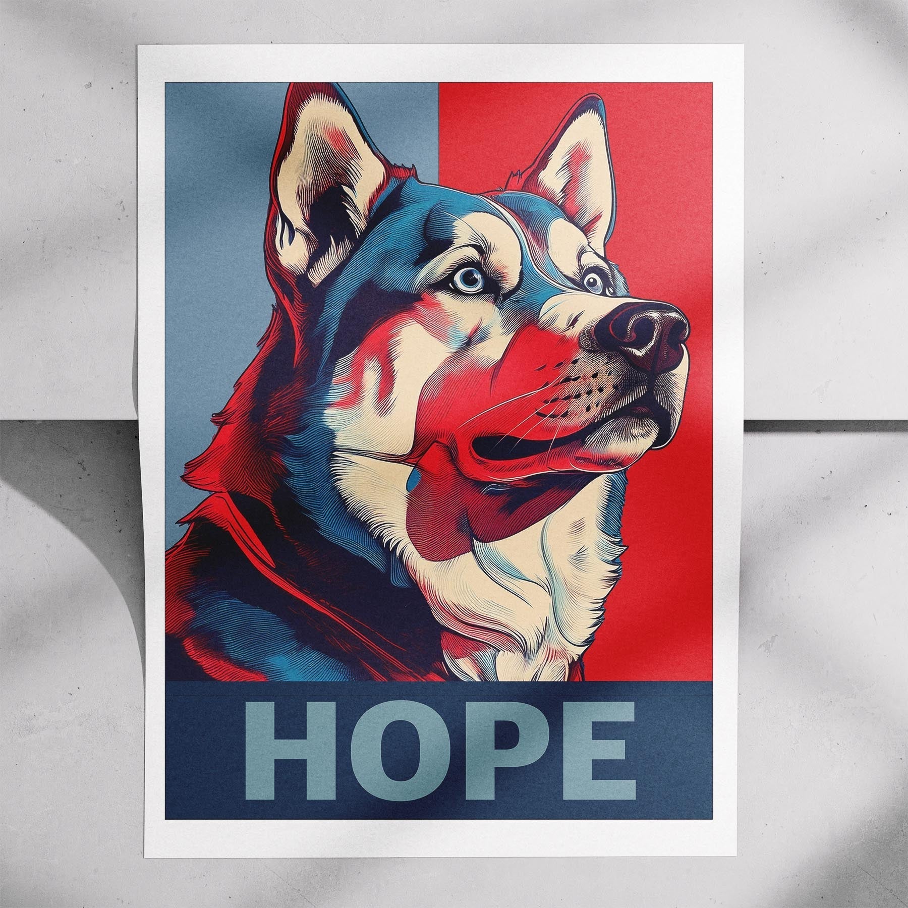 Siberian Husky HOPE Series Inspired by the Obama Poster image 7