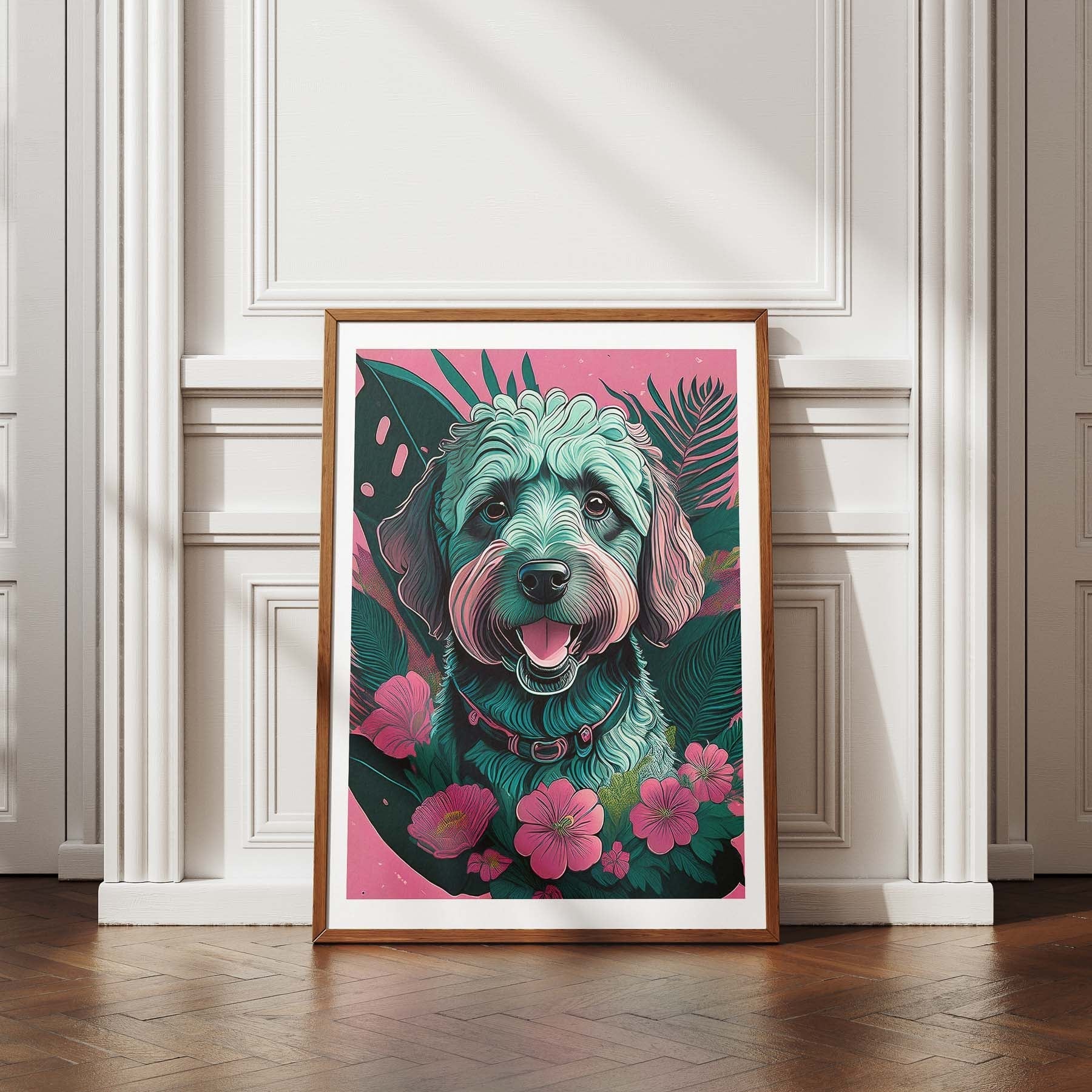 Groodle 2 Flowery Dog image 4