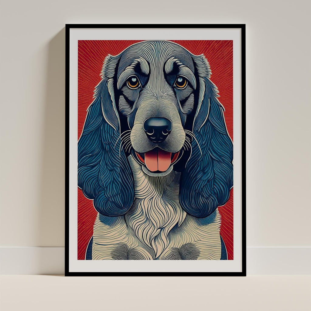 Bloodhound Hokusai Japanese Inspired Dog Series 1 image 0