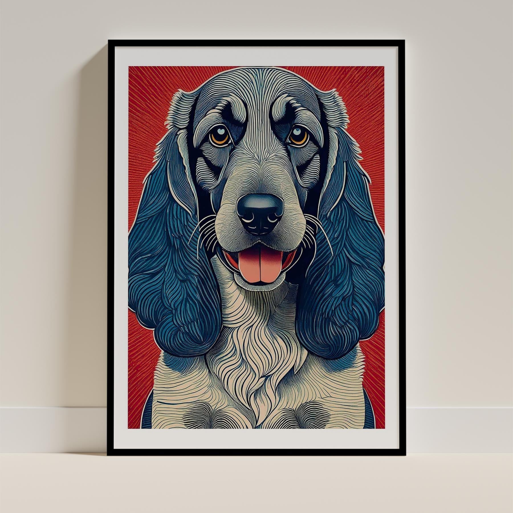 Bloodhound Hokusai Japanese Inspired Dog Series 1 image 0