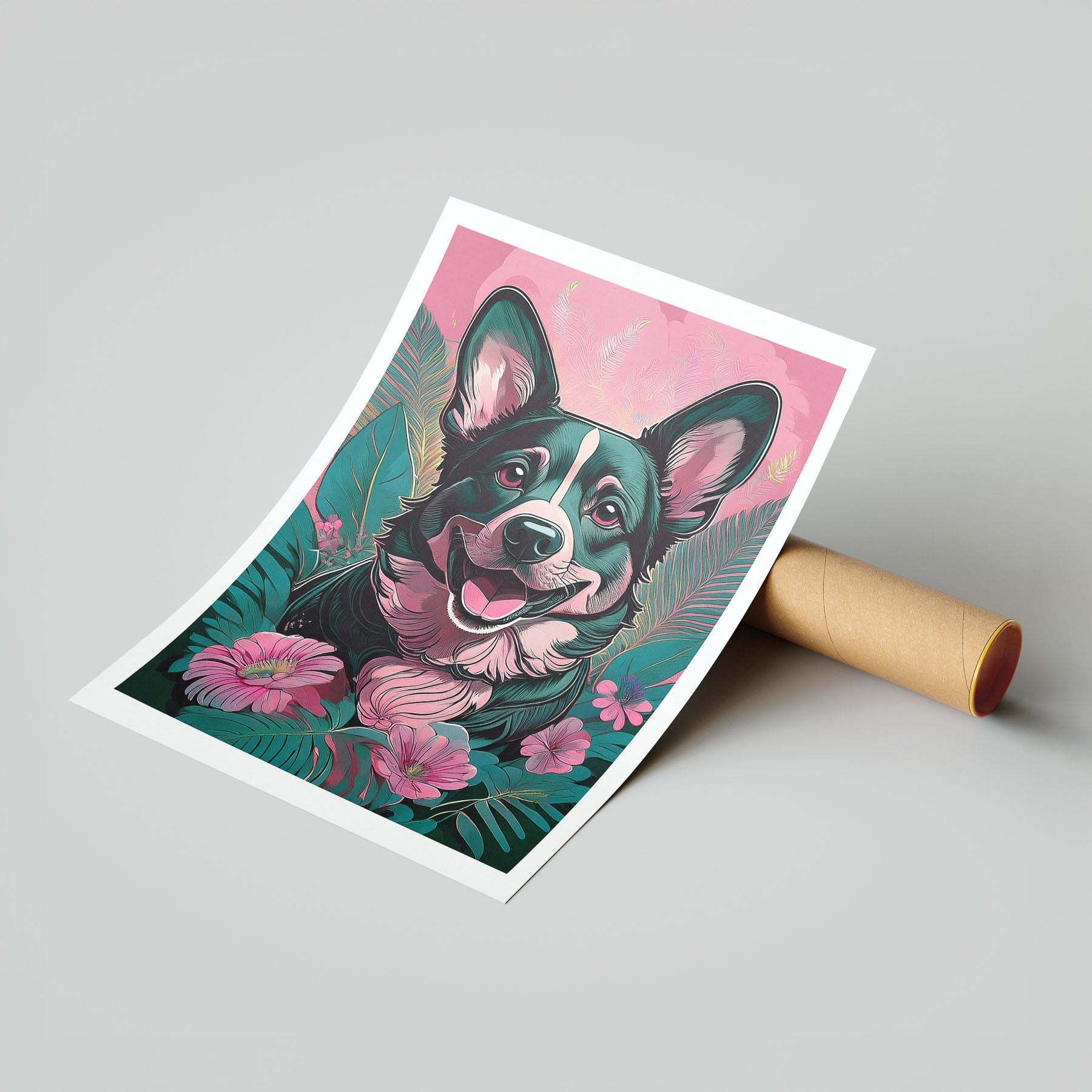 Corgi Flowery Dog image 7