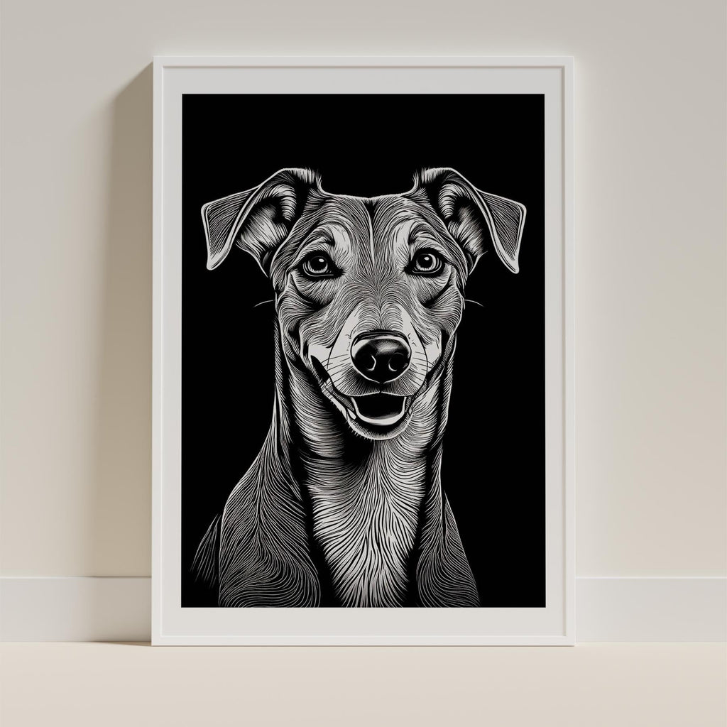 Border Terrier Mandala Black and White Dog Series image 3