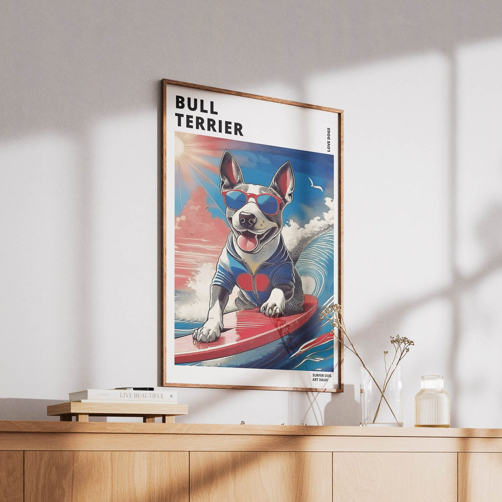 Bull Terrier Hokosai Surfer Dogs 1 image 6