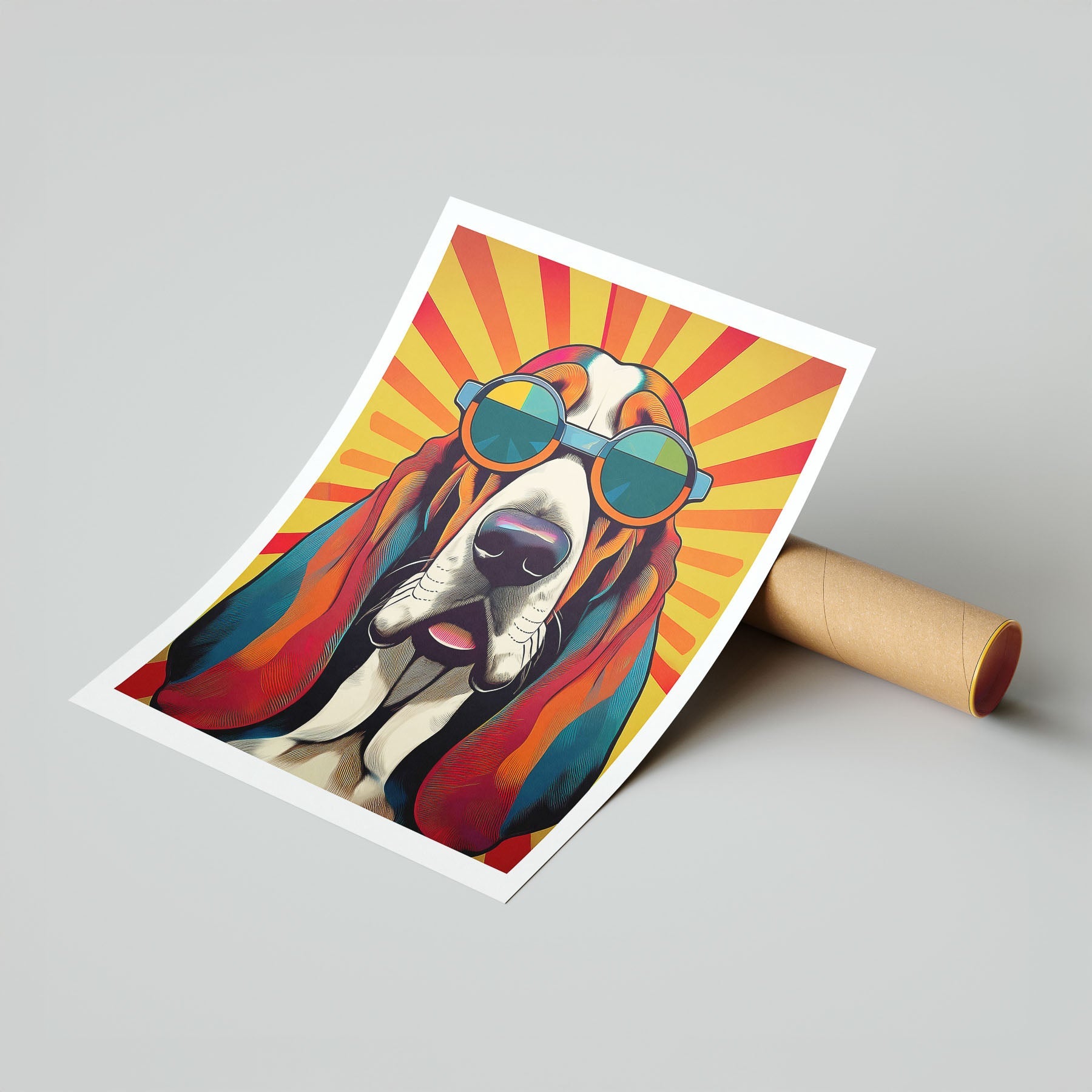 Basset Hound In Colourful Sunnies 1 image 7