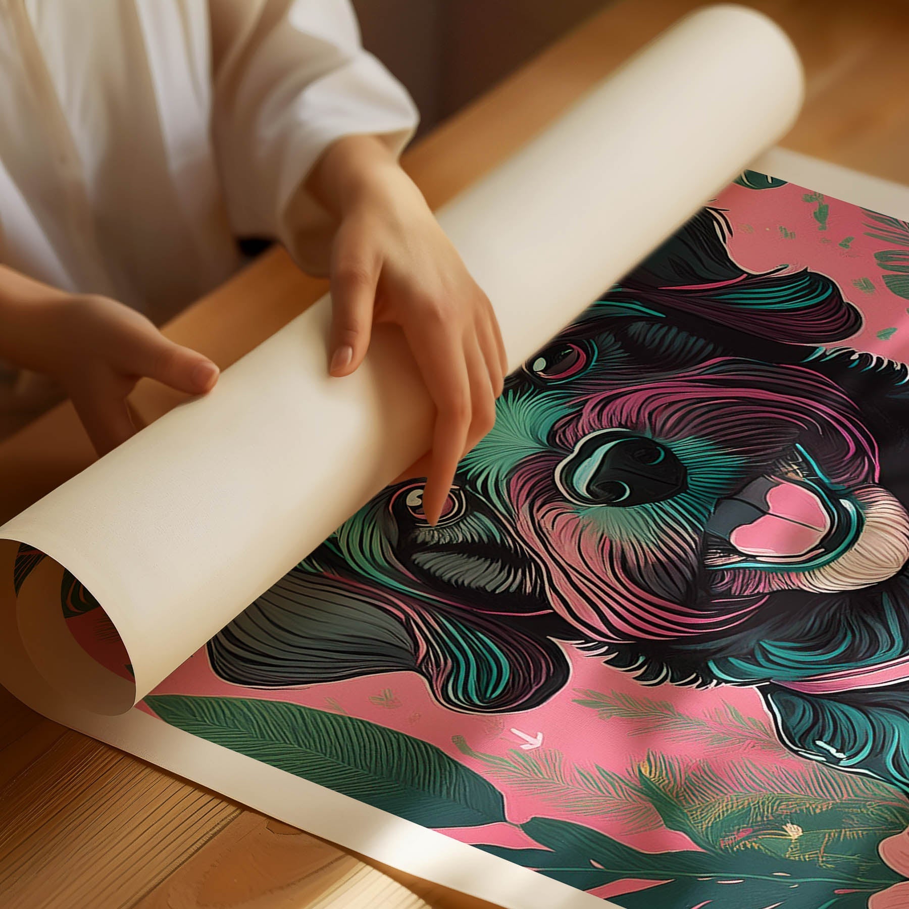 Jackapoo Flowery Dog image 1