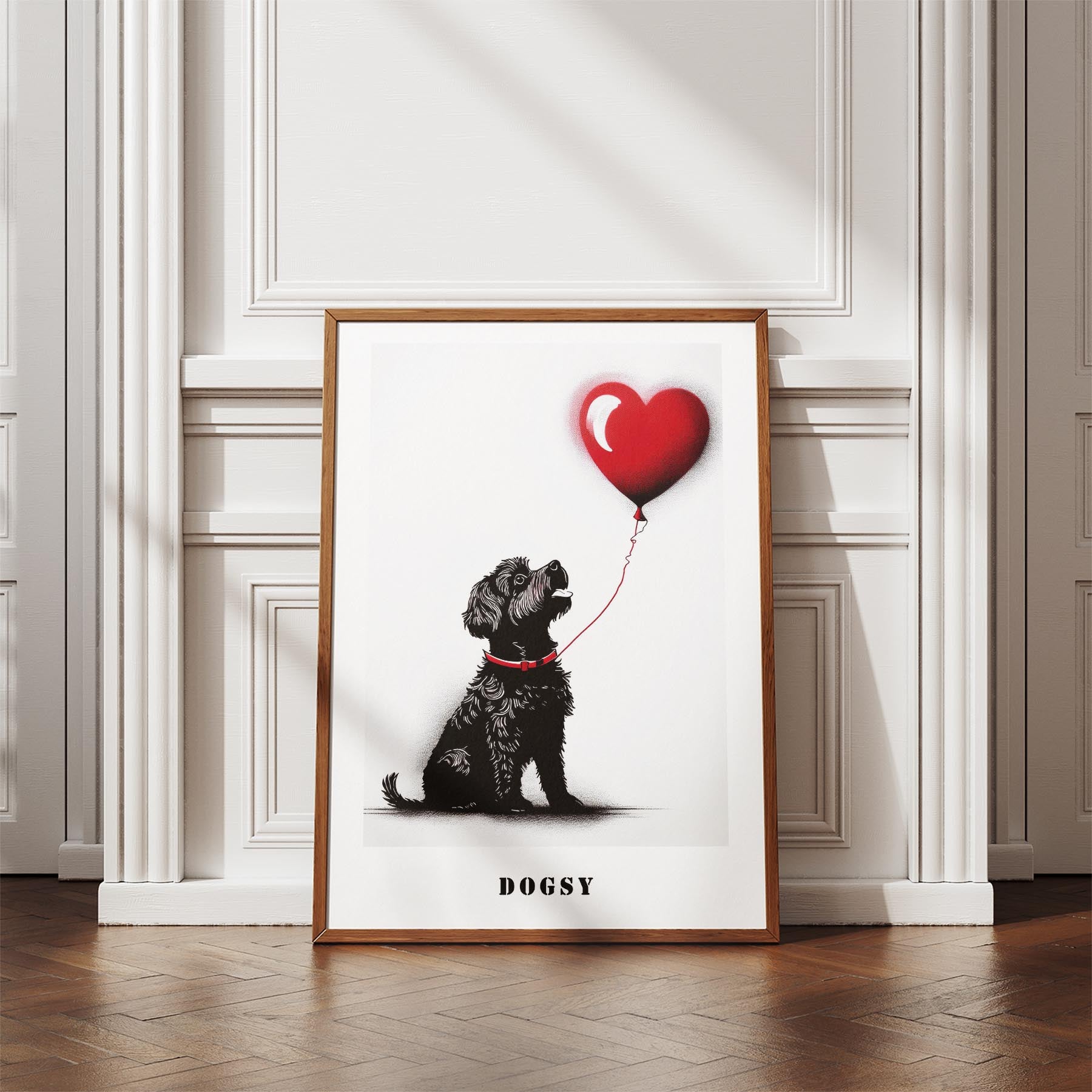 Bichon Frise DOGSY Series inspired by the Art of Banksy with text Dogsy image 4