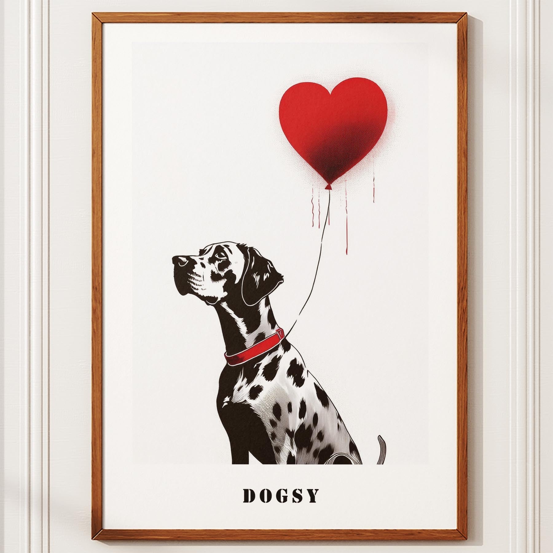 Dalmatian DOGSY Series inspired by the Art of Banksy with text Dogsy image 10