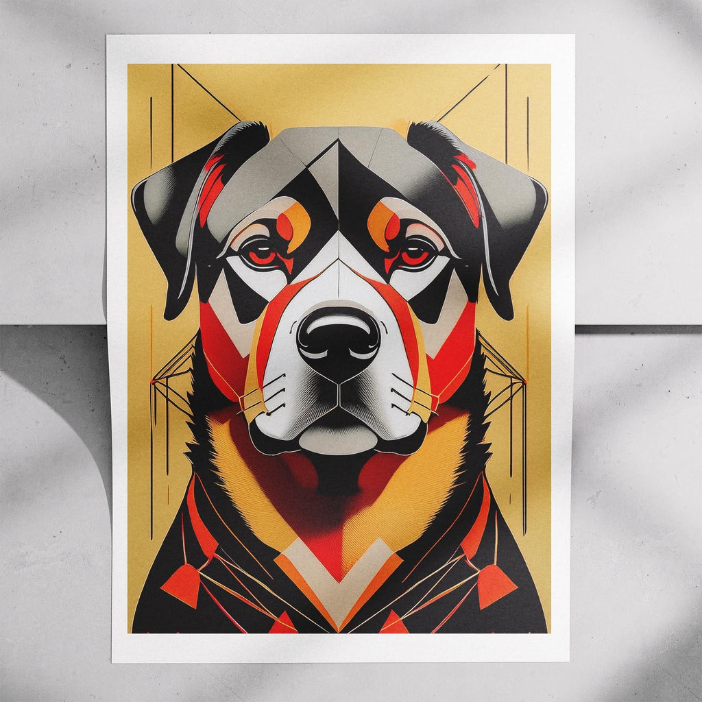 Rottweiler Geometric Orange Series image 7