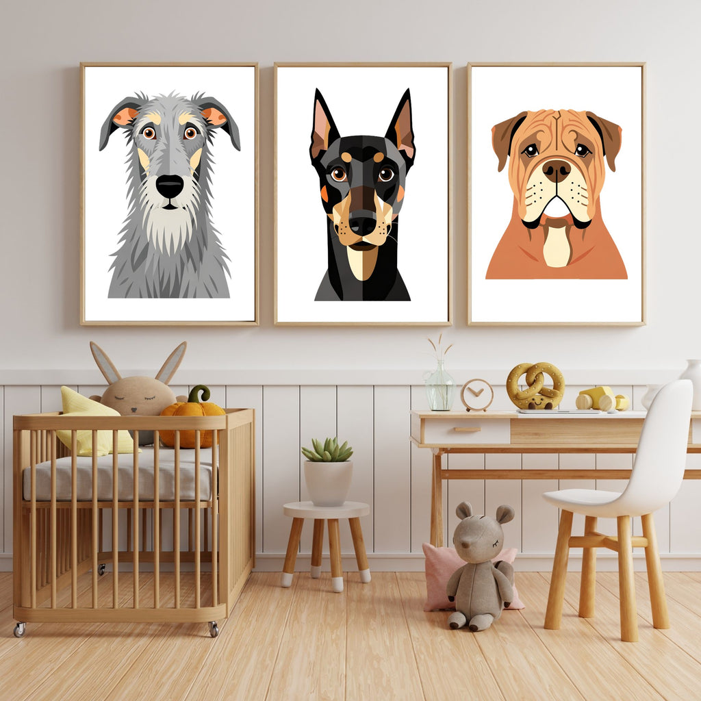 Bold Block Art Print - Framed Nursery Mockup