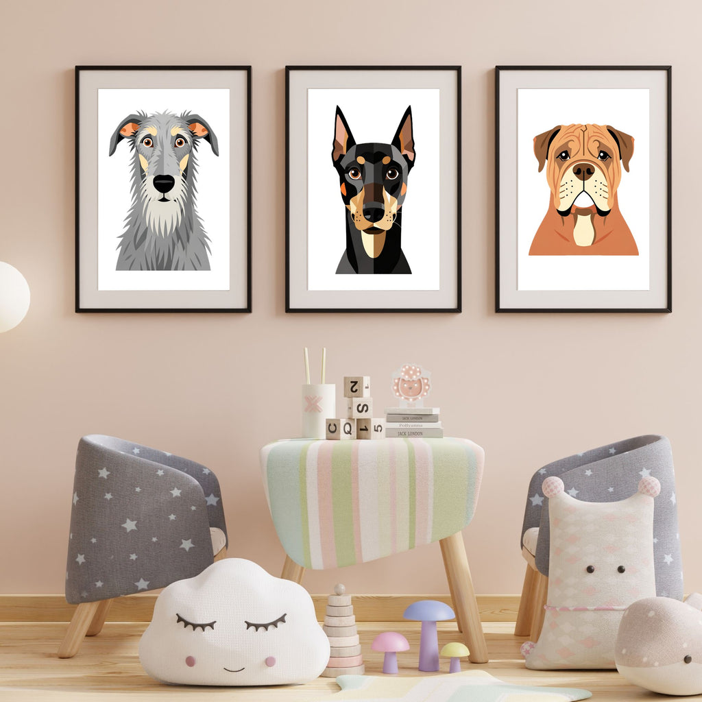 Bold Block Art Print - Framed Nursery Mockup