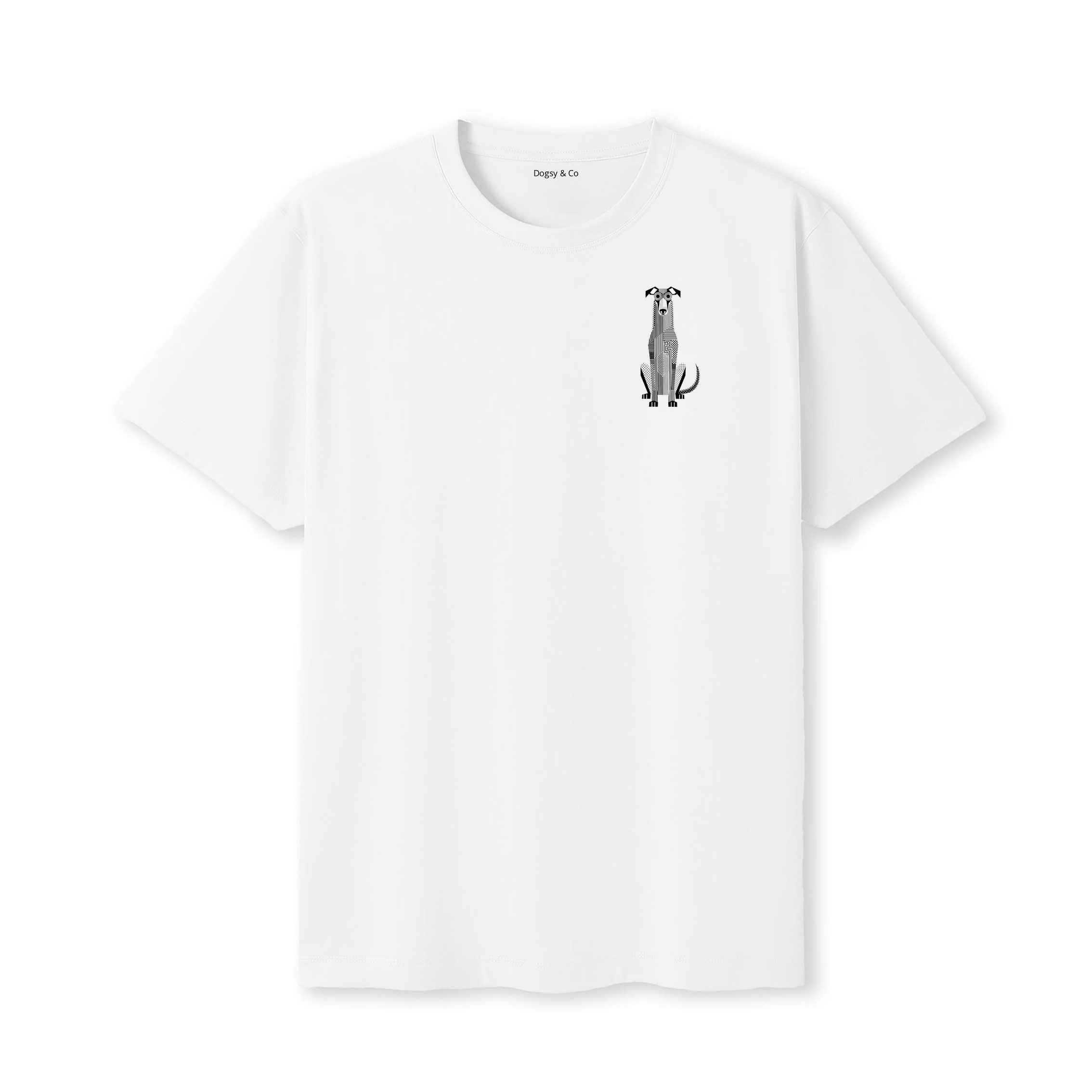 Deerhound Geometric Line T-Shirt - White