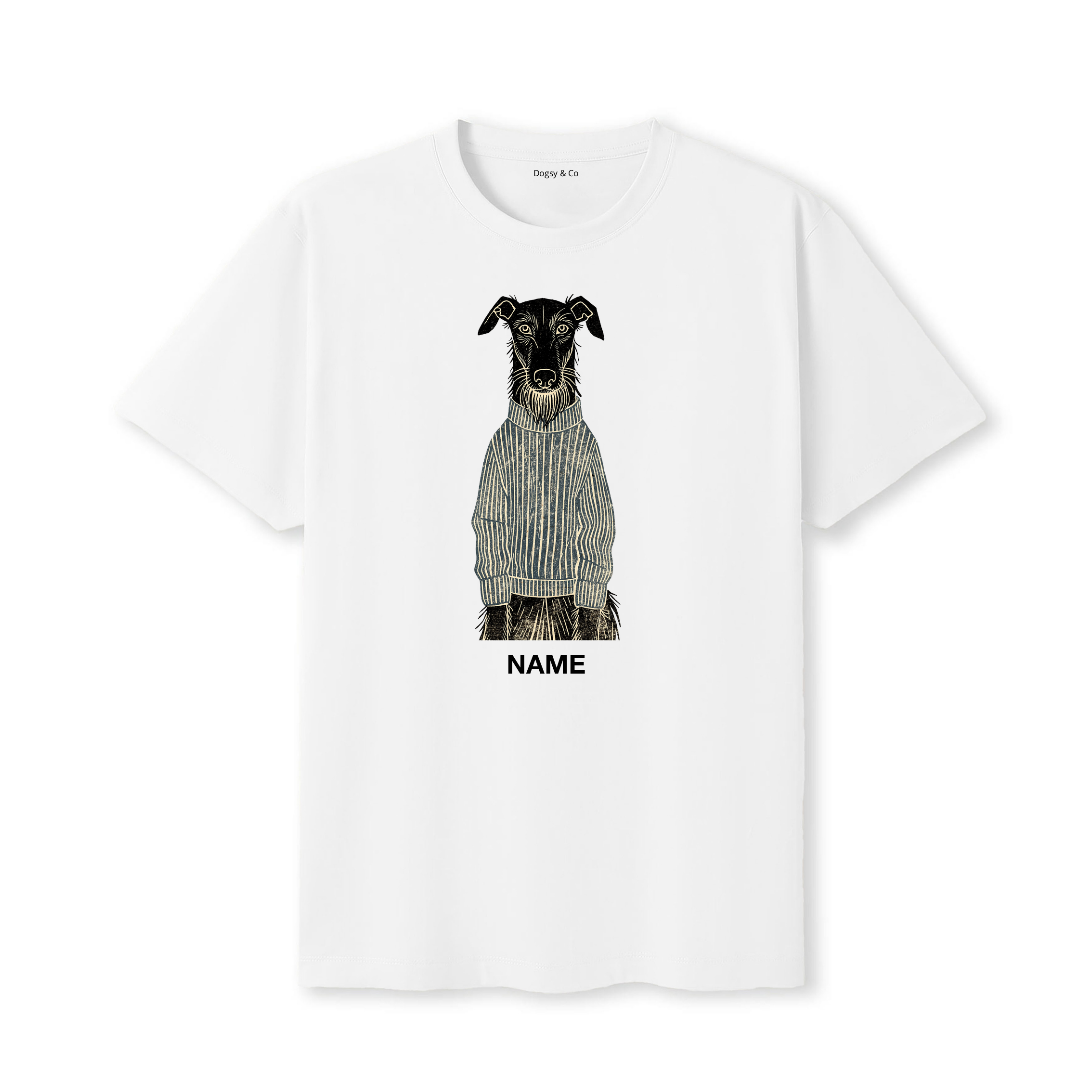 Deerhound Jumper Dog Custom T-Shirt - White